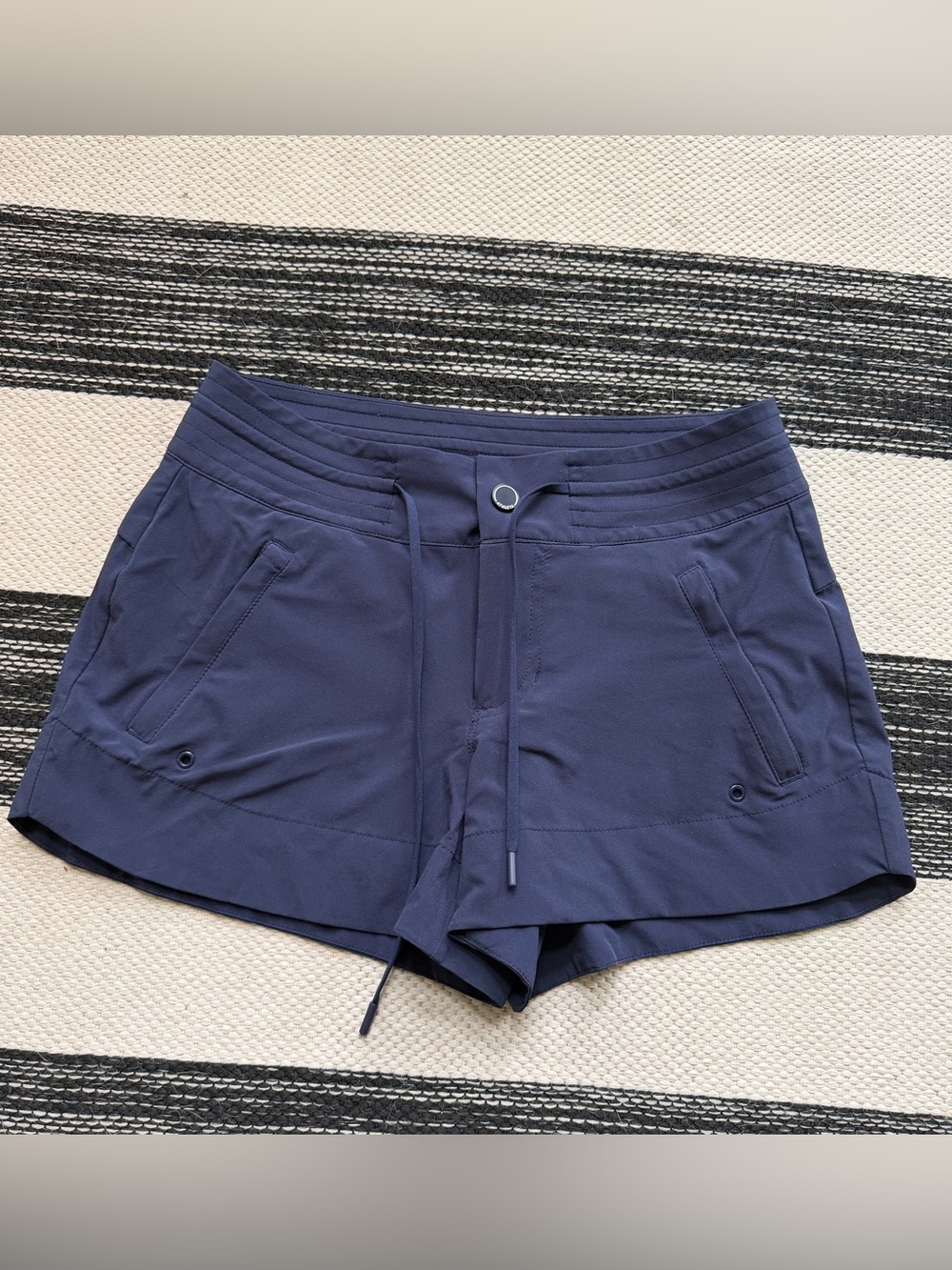Athleta Women's Navy Blue Performance‎ Drawstring Athletic Running Shorts Size 0